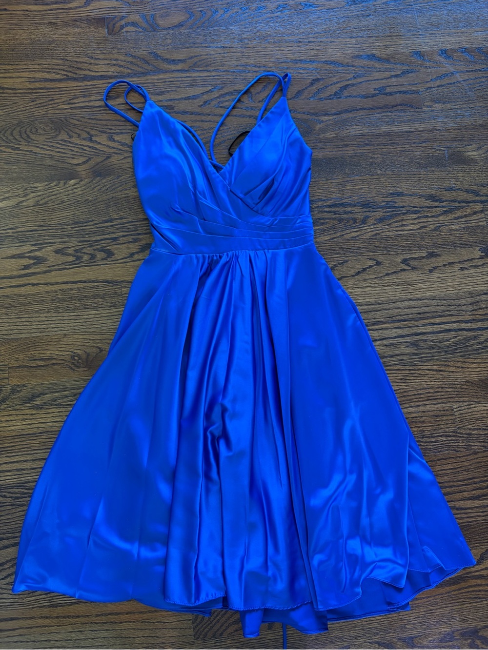 Elegant Royal Blue Spaghetti Strap Prom Dress